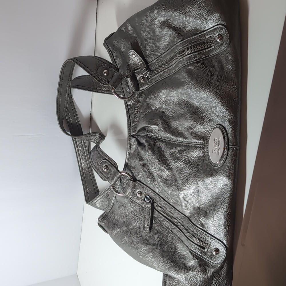 Enzo Angiolini Silver Shoulder Bag